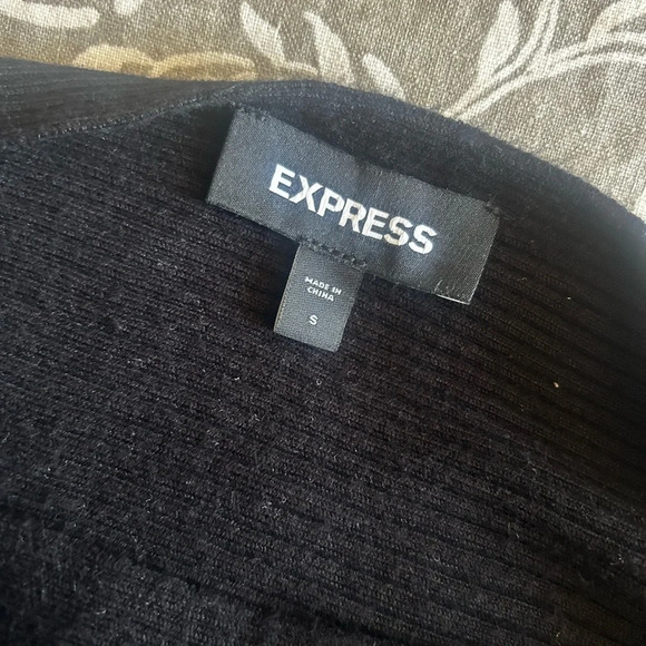 Express Stretch Rib Knit Midi Sweater Dress - Picture 9 of 11